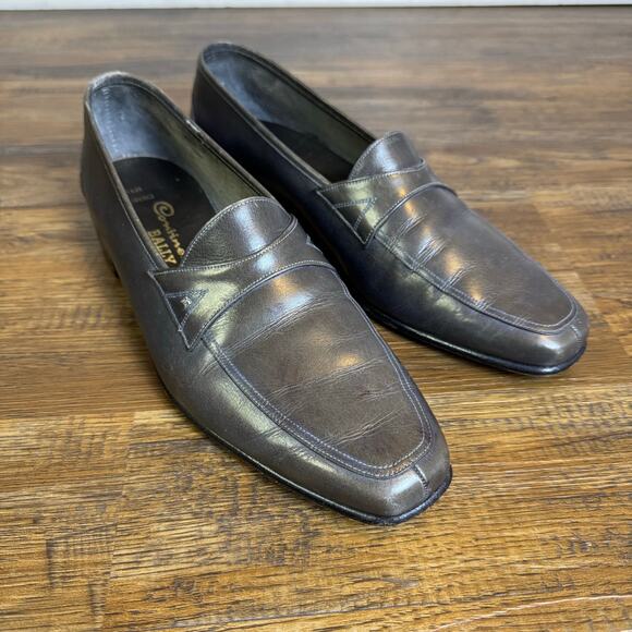 Vintage Continentals Bally Switzerland 9 M Laurence gray leather loafer R626 - Picture 14 of 14